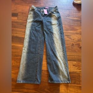 NWT Edukit faded jeans full leg size small